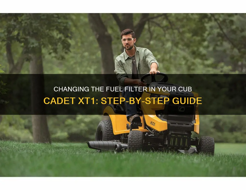 how to change cub cadet xt1 fuel filter