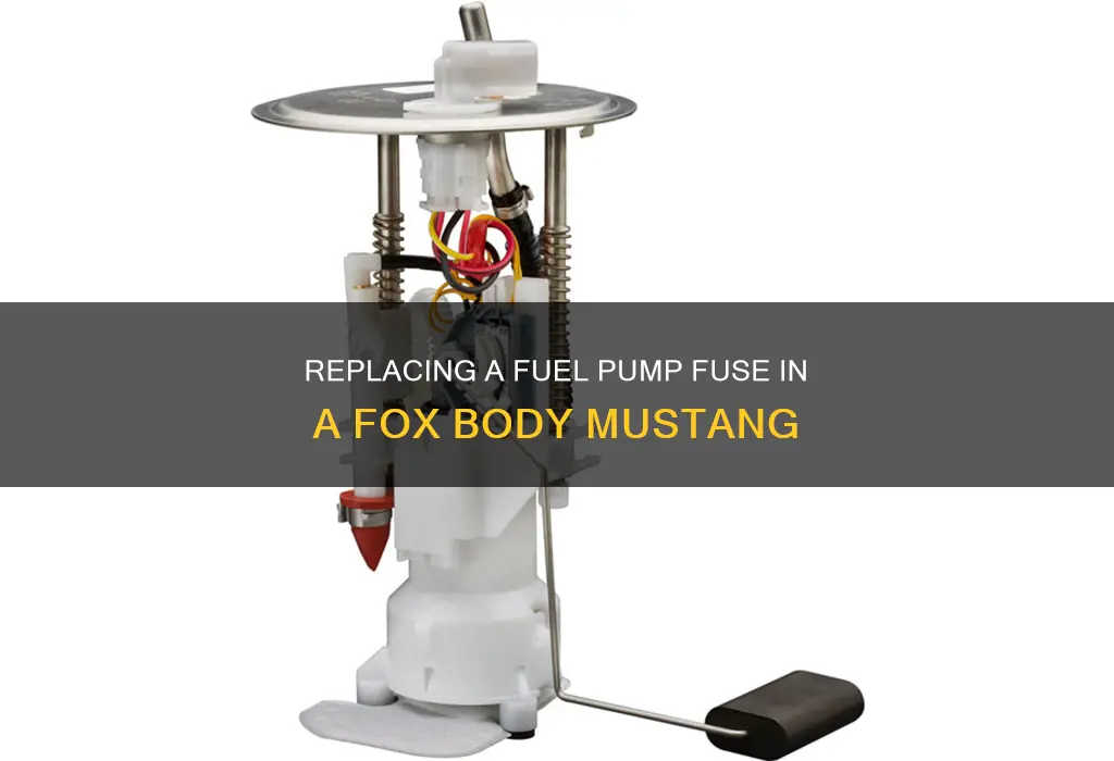 how to change fox body mustang fuel pump fuse