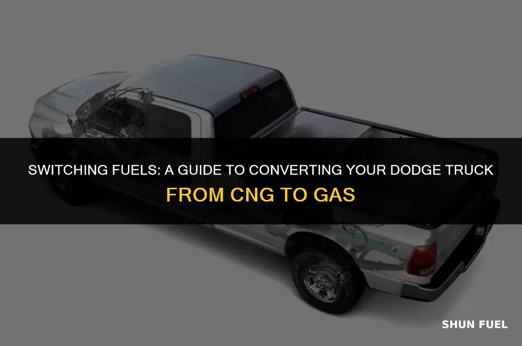 how to change from cng to gas on dodge truck