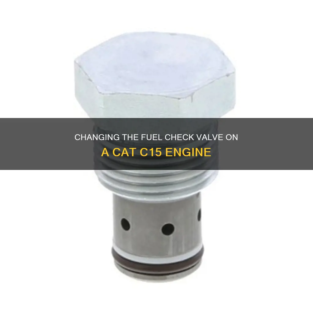 how to change fuel check valve on cat c15