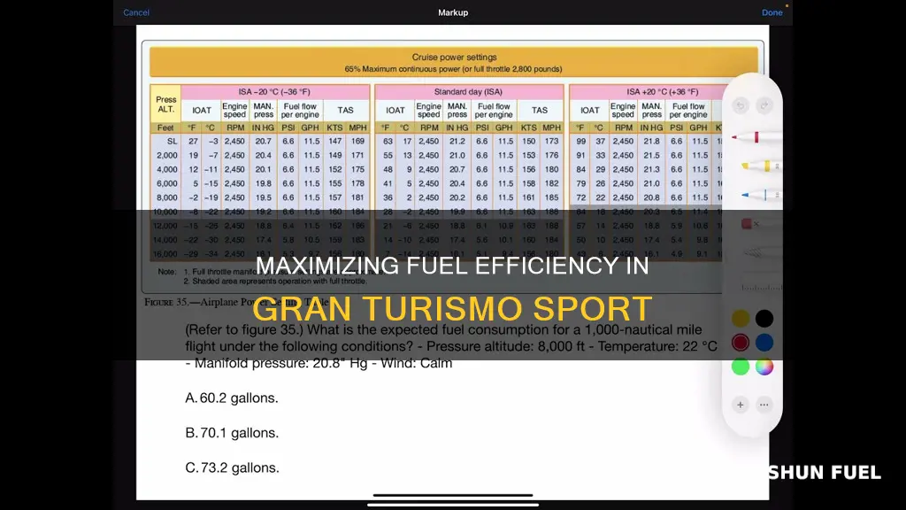 how to change fuel consumption in gran turismo sport