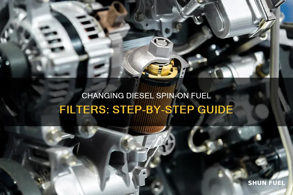 how to change fuel filter diesel spin on