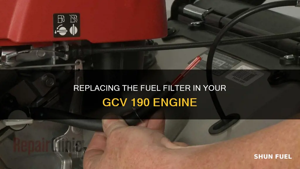 how to change fuel filter gcv 190