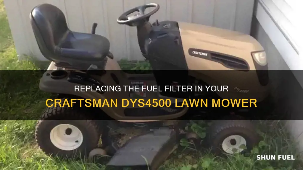 how to change fuel filter in craftsman dys4500