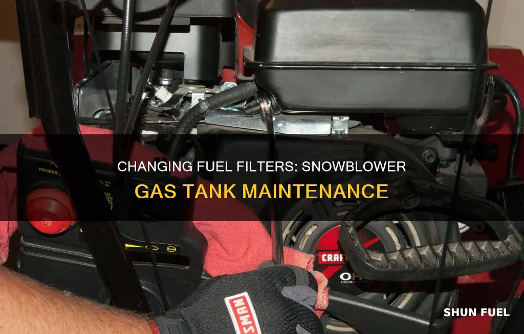 how to change fuel filter inside gas tank on snowblower