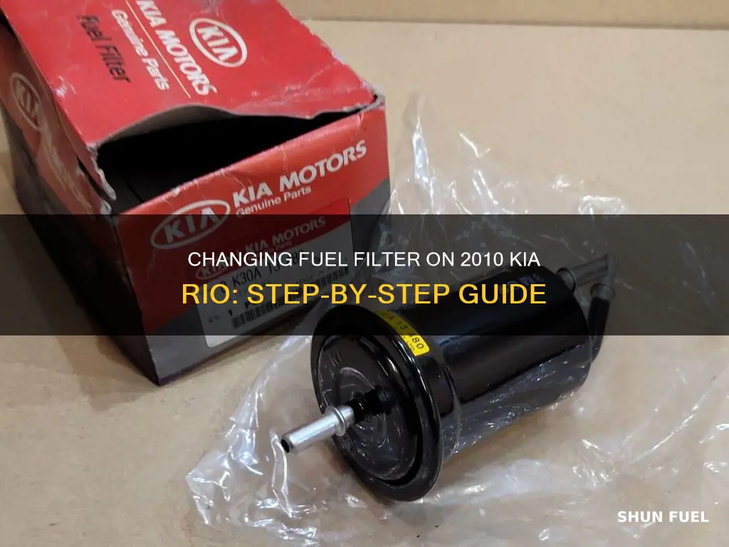 how to change fuel filter on 2010 kia rio