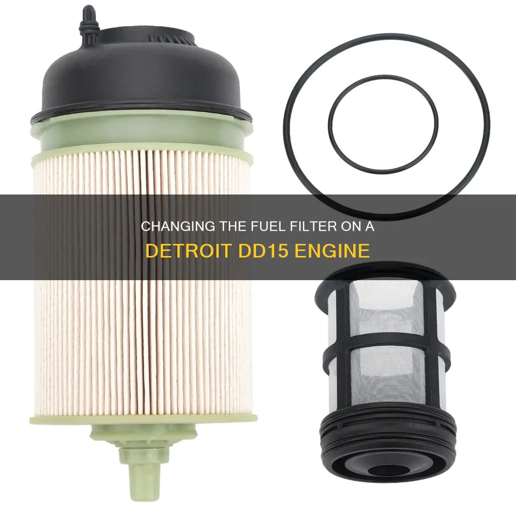 how to change fuel filter on a detroit dd15