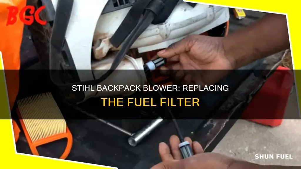 how to change fuel filter on a stihl backpack blower