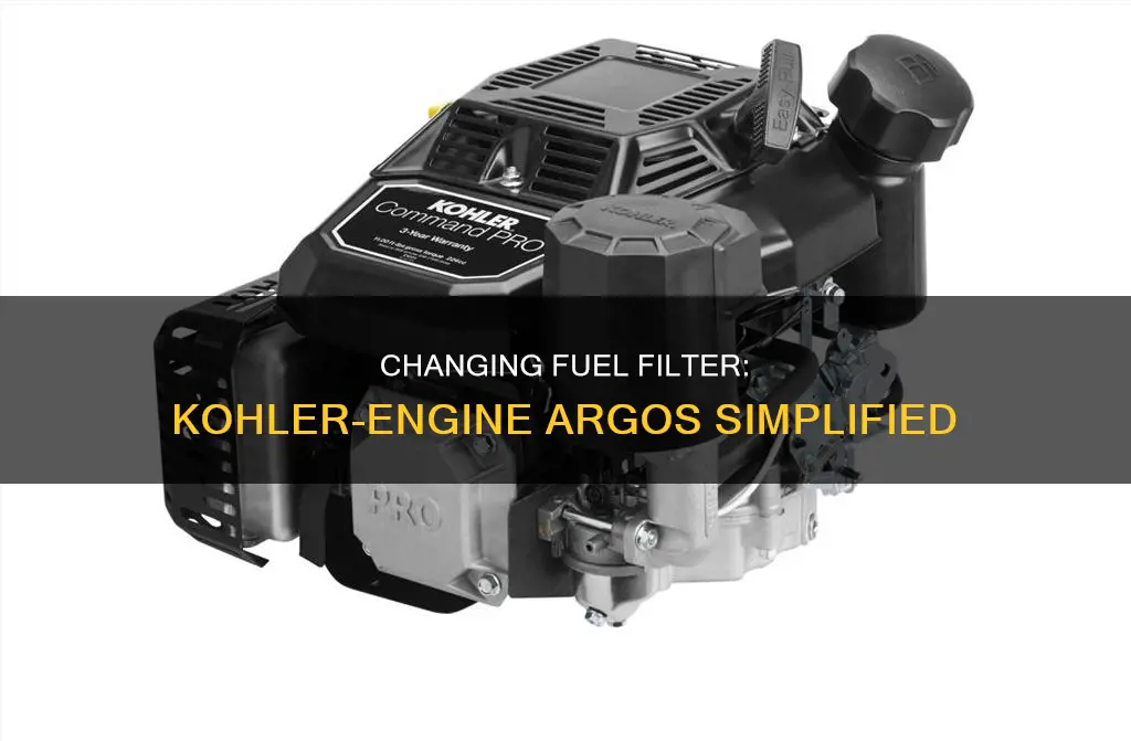 how to change fuel filter on argo with kholer engine