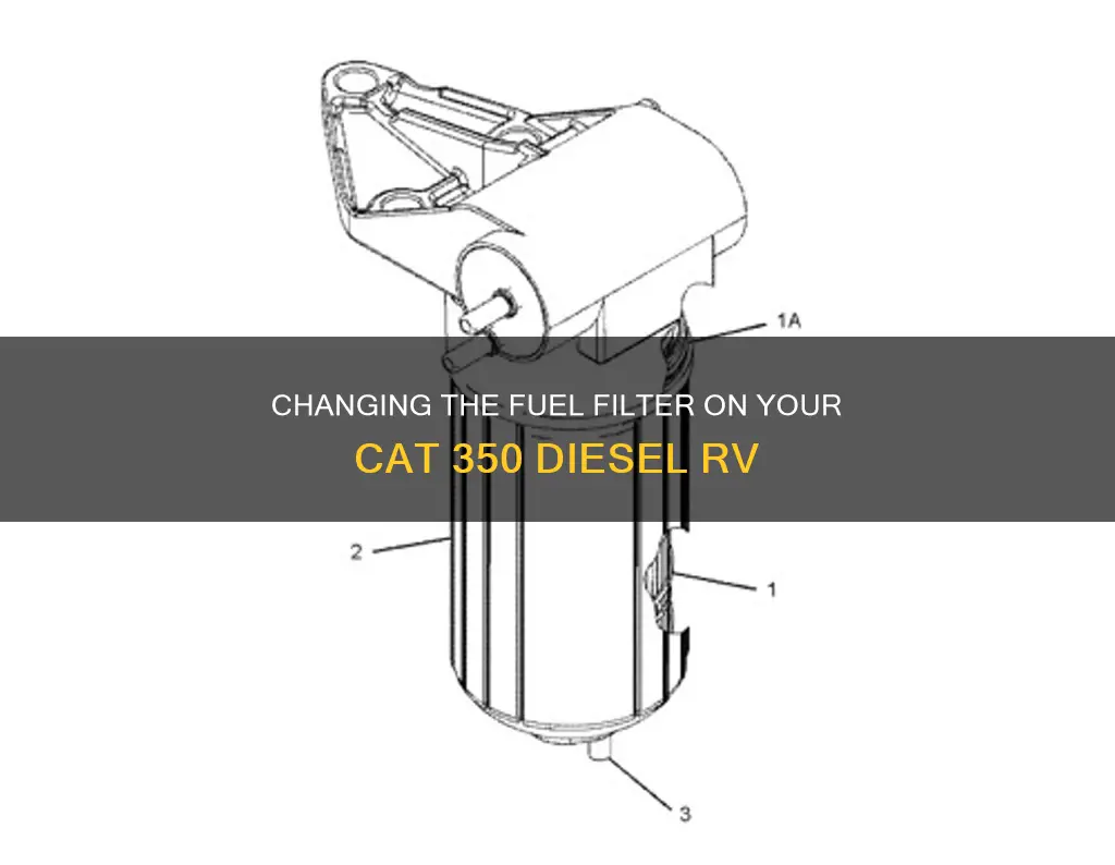 how to change fuel filter on cat 350 diesel rv