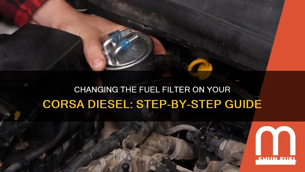 how to change fuel filter on corsa diesel