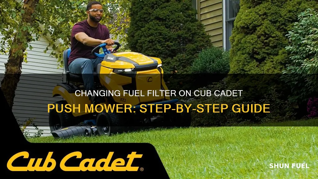 how to change fuel filter on cub cadet push mower