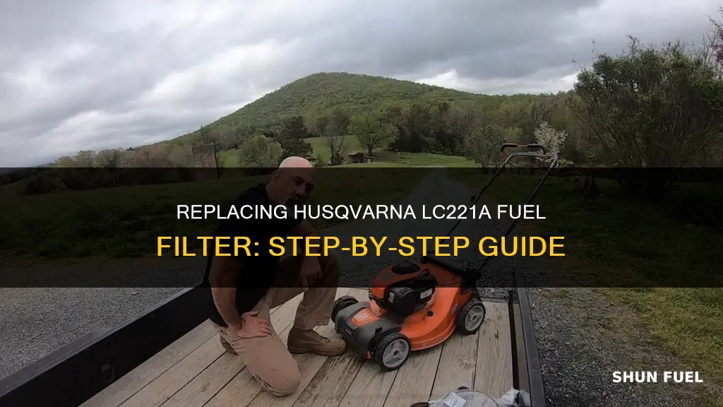 how to change fuel filter on husqvarna lc221a