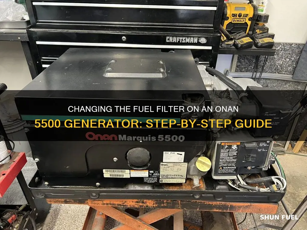 how to change fuel filter on onan 5500 generator