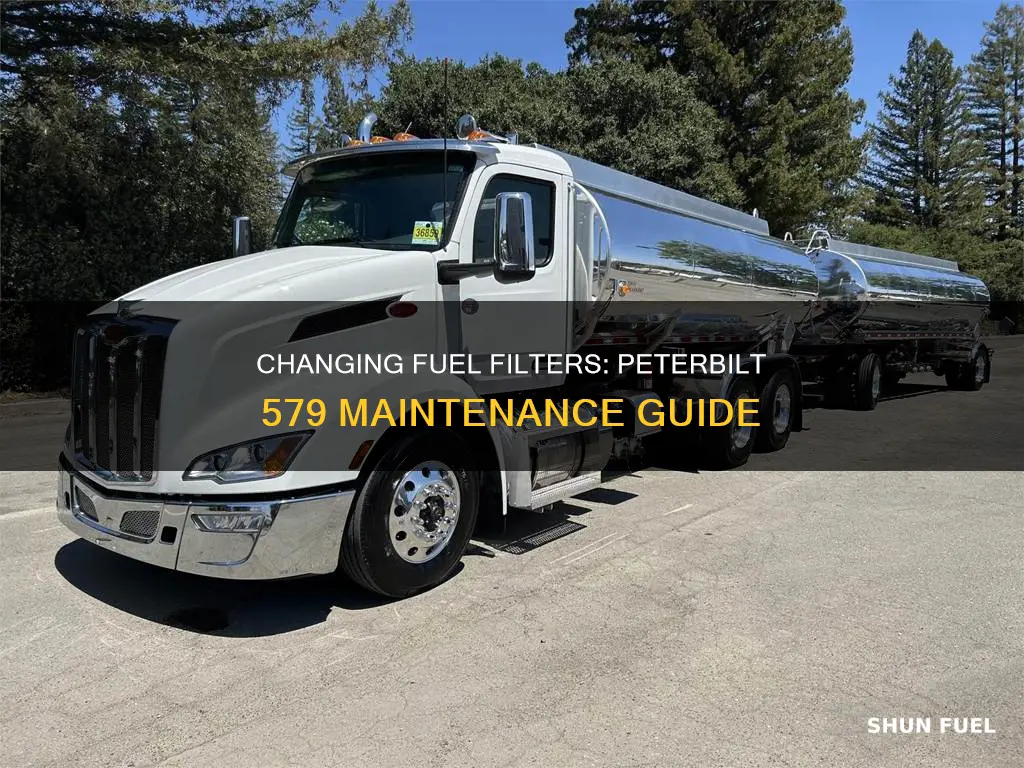 how to change fuel filter on peterbilt 579