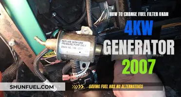 Changing Fuel Filter: Onan 4KW Generator 2007 Edition