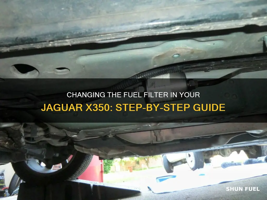 how to change fuel filter x350 jaguar