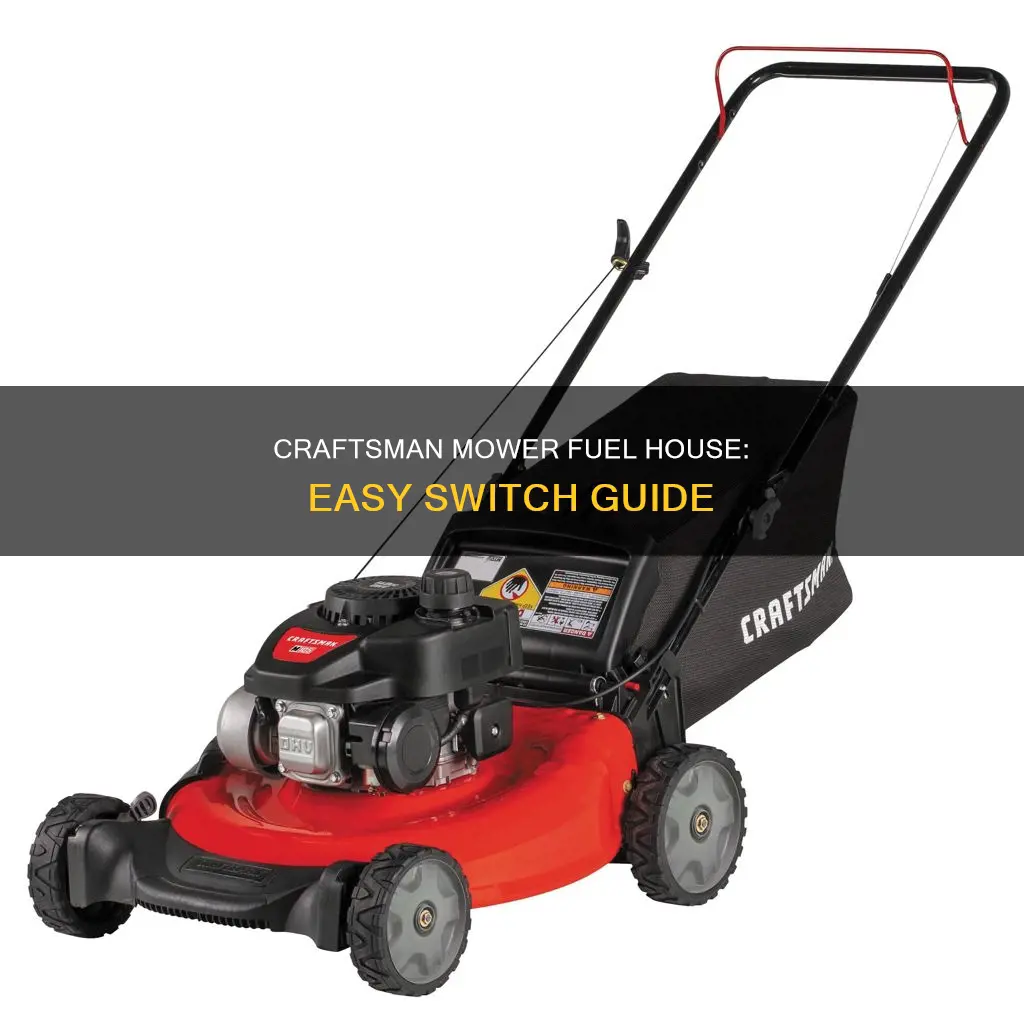 how to change fuel house for lawn mower on craftsman