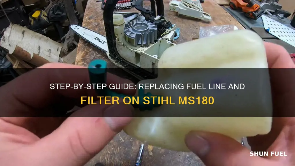 how to change fuel line and filter on stihl ms180