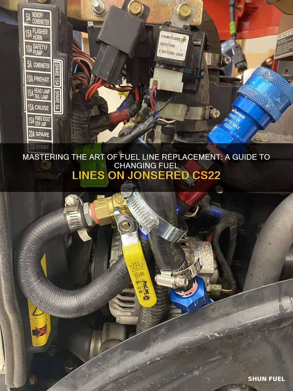 how to change fuel line on jonsered cs22