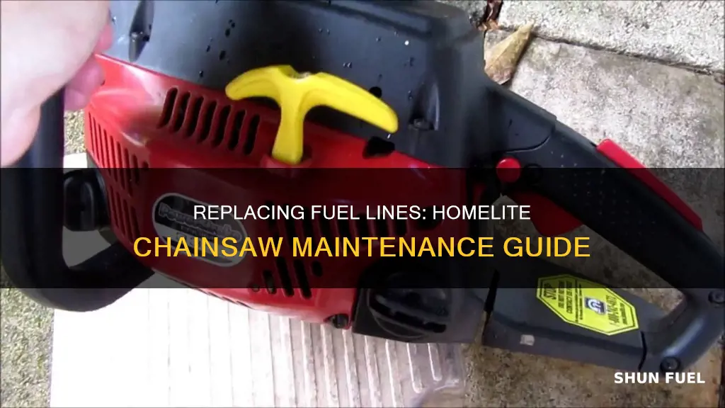 how to change fuel lines on a homelite chainsaw