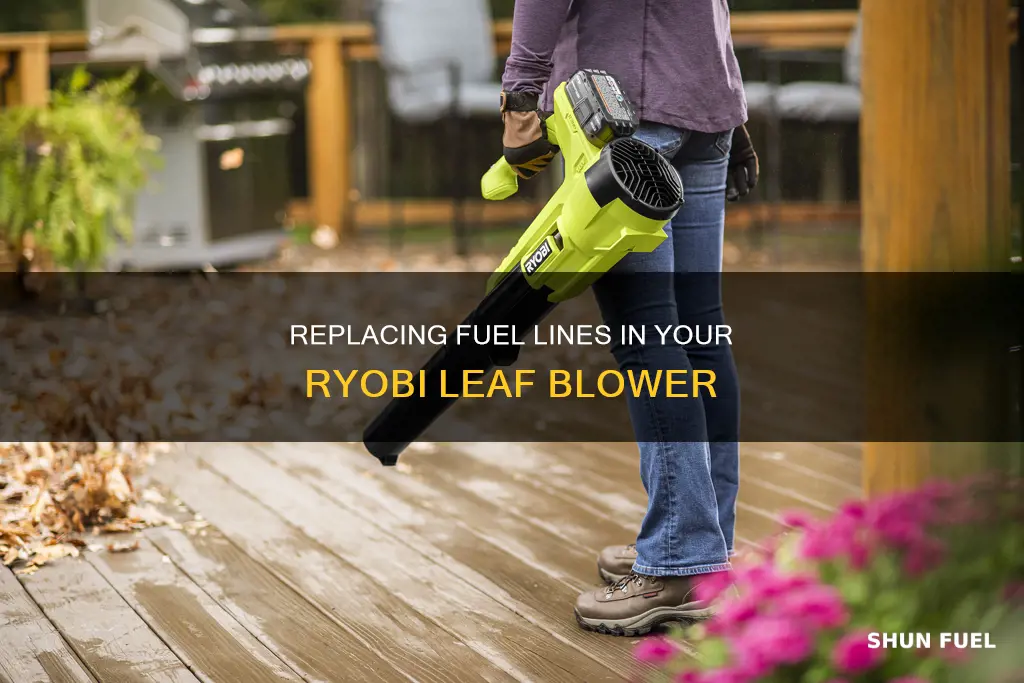 how to change fuel lines ryobi 4cycle leaf blower