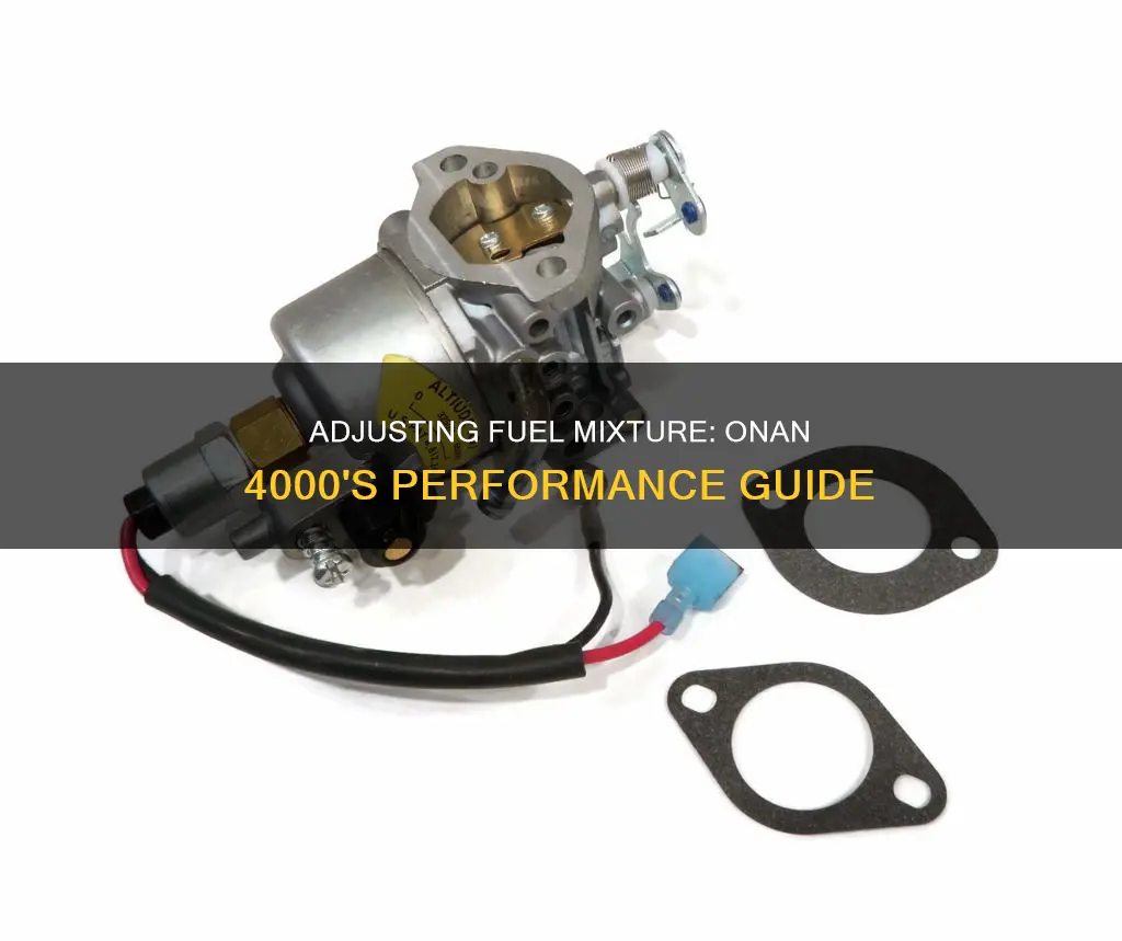 how to change fuel mixture on onan 4000