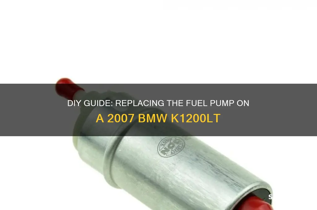how to change fuel pump 07 bmw k1200lt