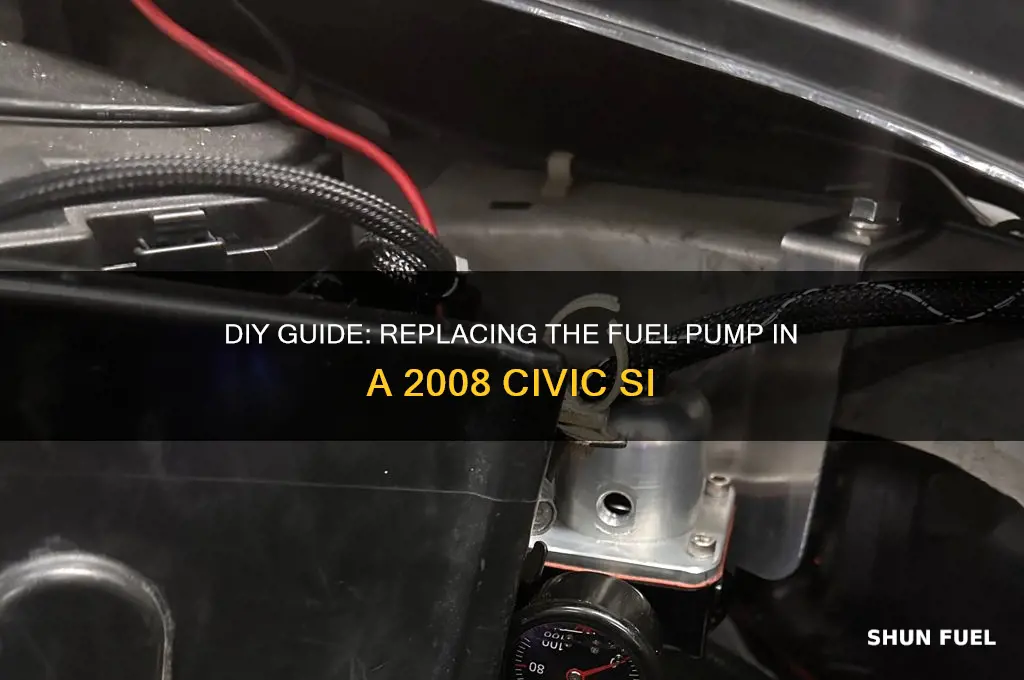 how to change fuel pump 08 civic si