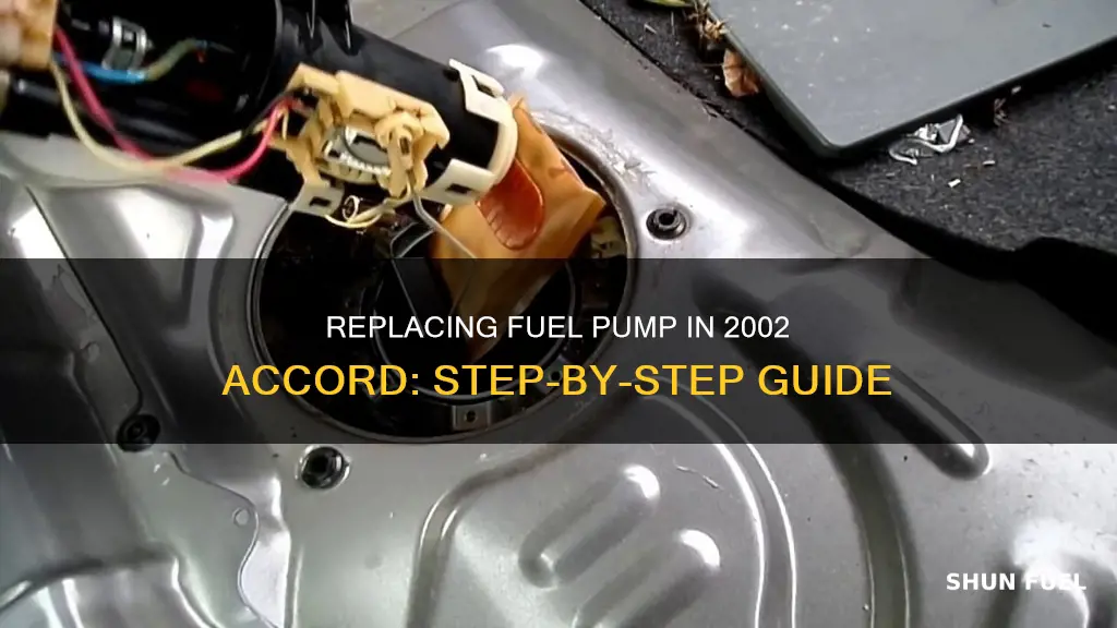 how to change fuel pump 2002 accord