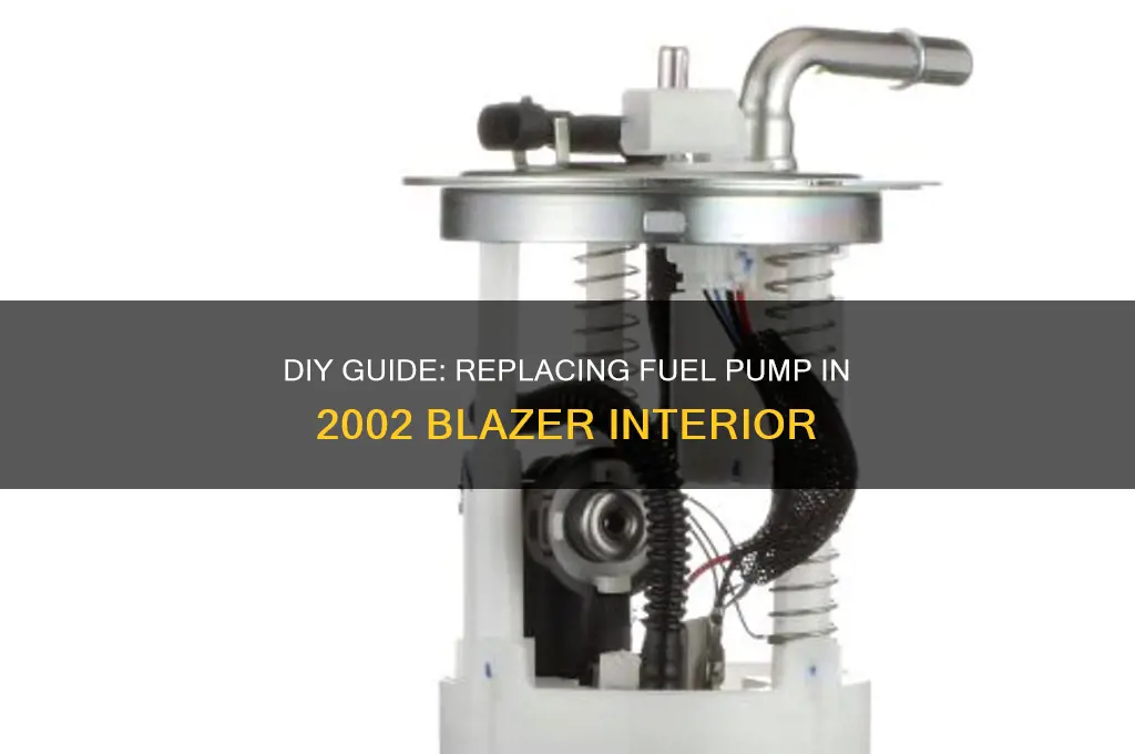 how to change fuel pump 2002 blazer from inside