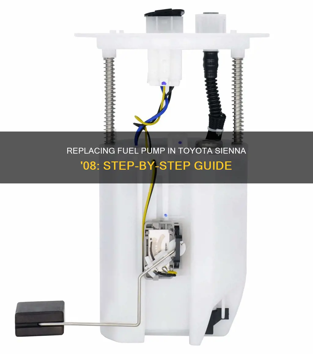 how to change fuel pump on 08 toyota sienna