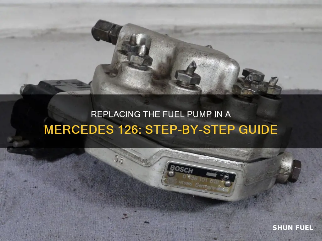 how to change fuel pump on mercedes 126