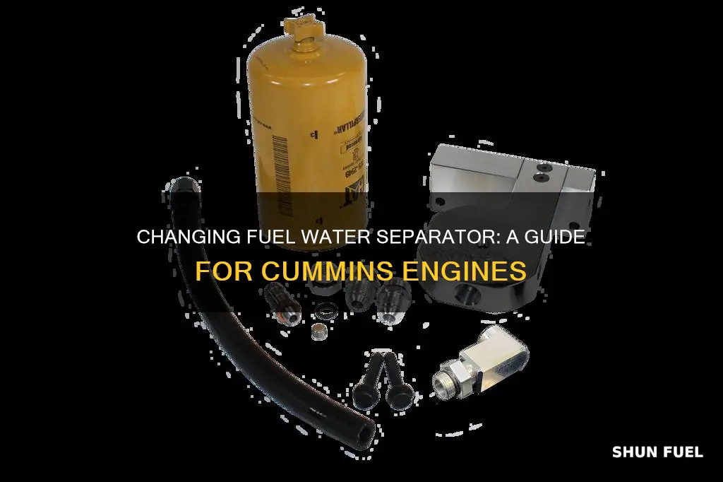 how to change fuel water separator cummins