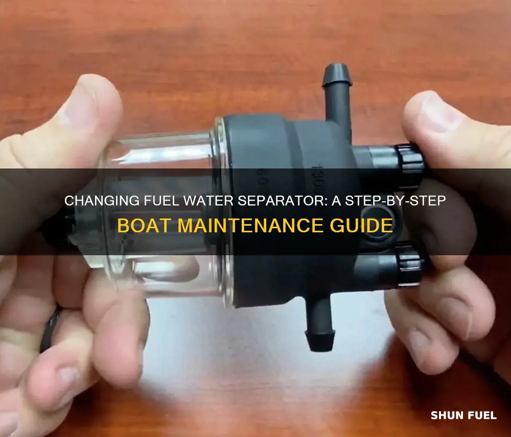 how to change fuel water separator on boat