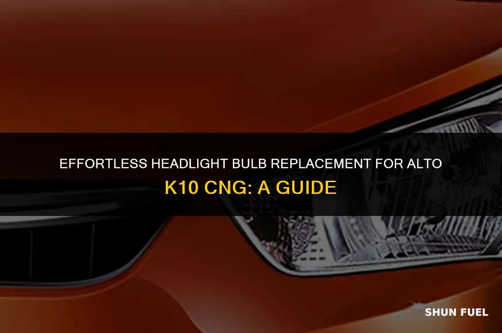 how to change headlight bulb of alto k10 cng