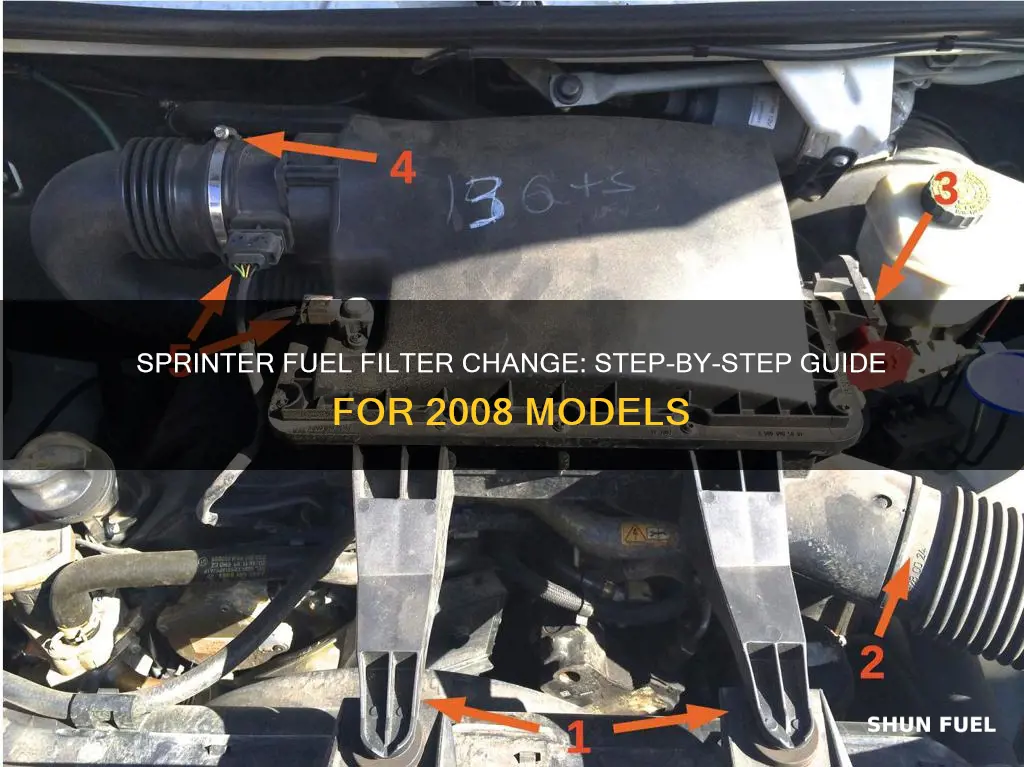 how to change in 2008 sprinter the fuel filter