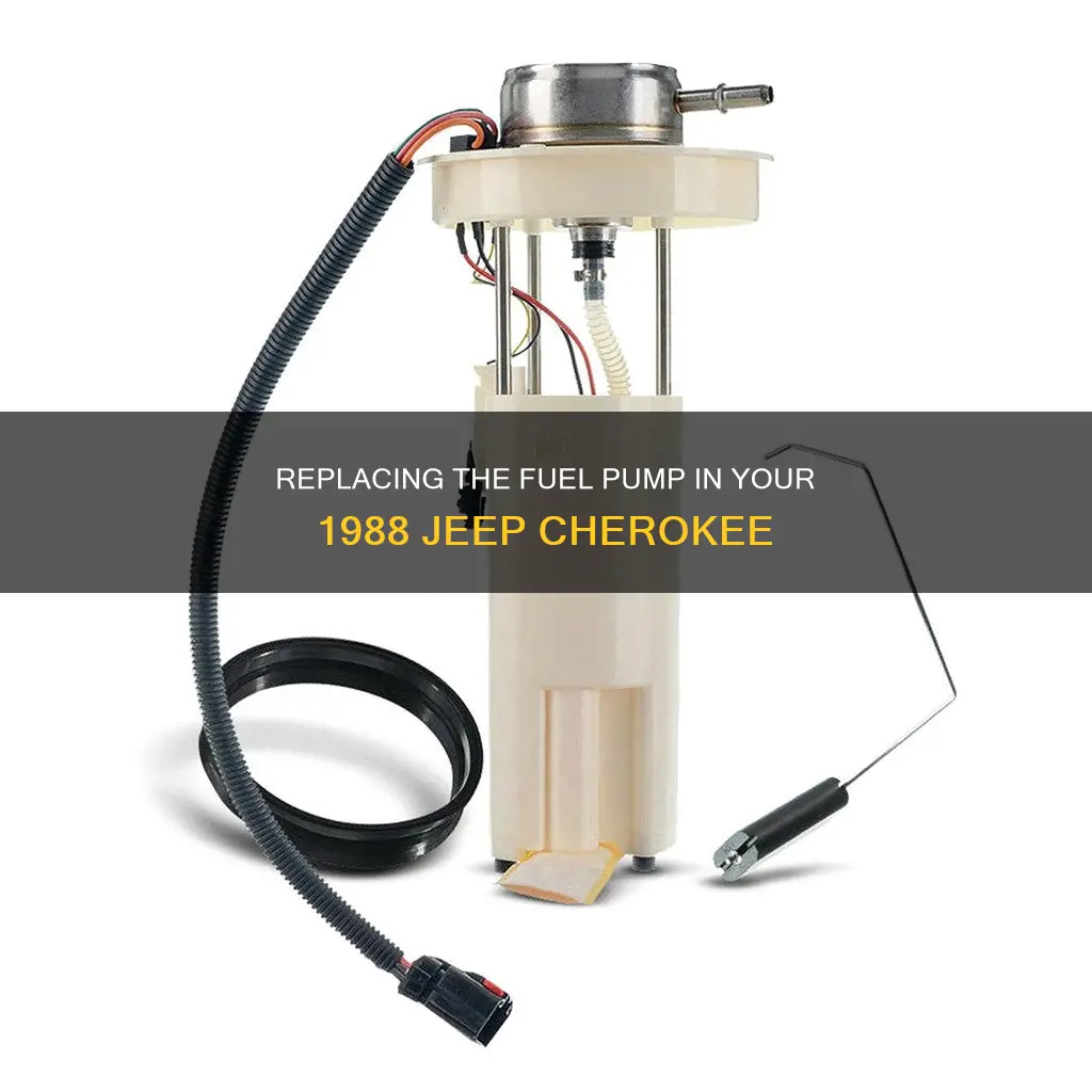 how to change in tank fuel pump 1988 jeep cherokee