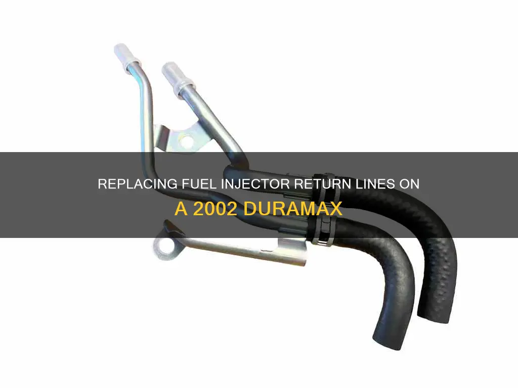 how to change injector return fuel lines for 02 duramax