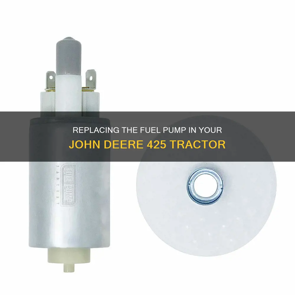 how to change john deere 425 fuel pump