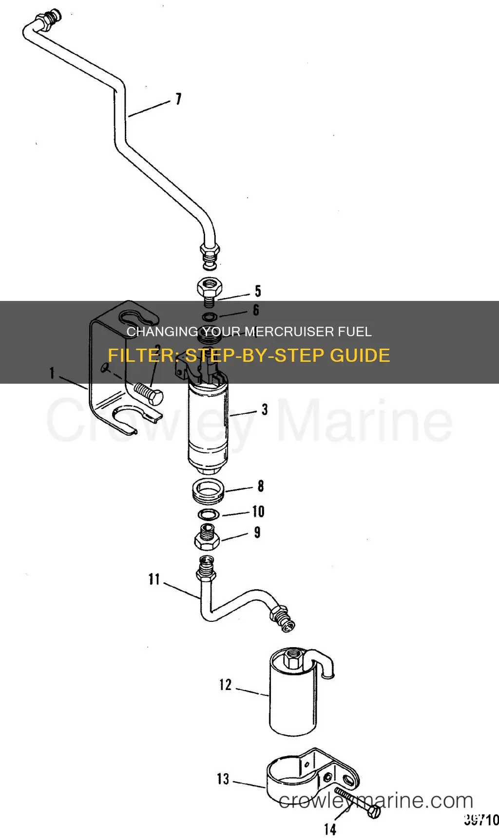 how to change mercruiser fuel water separator filter