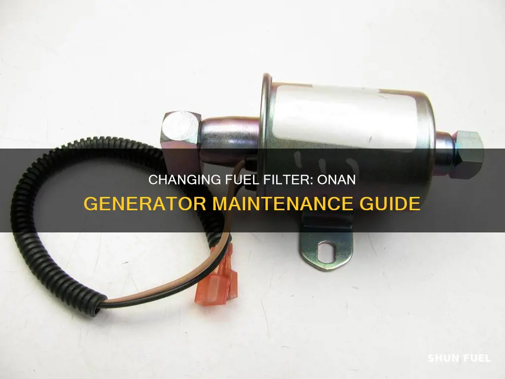 how to change the fuel filter on an onan generator