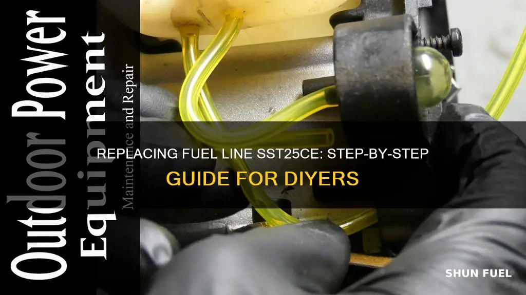 how to change the fuel line on a sst25ce