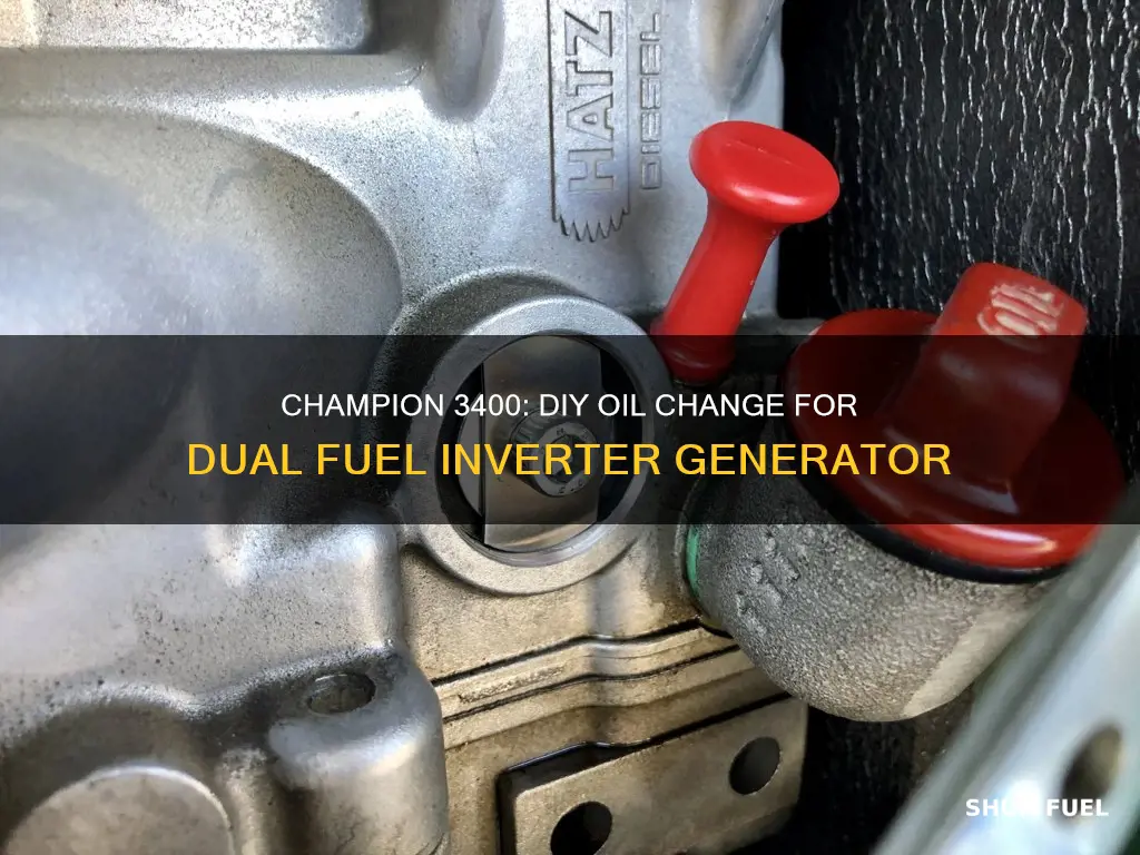 how to change the oilchampion 3400 dual fuel inverter generator