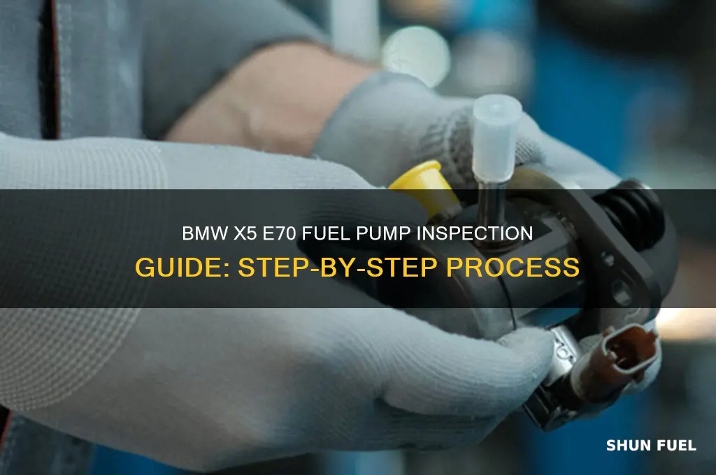 how to check 2008 bmw x5 e70 fuel pump