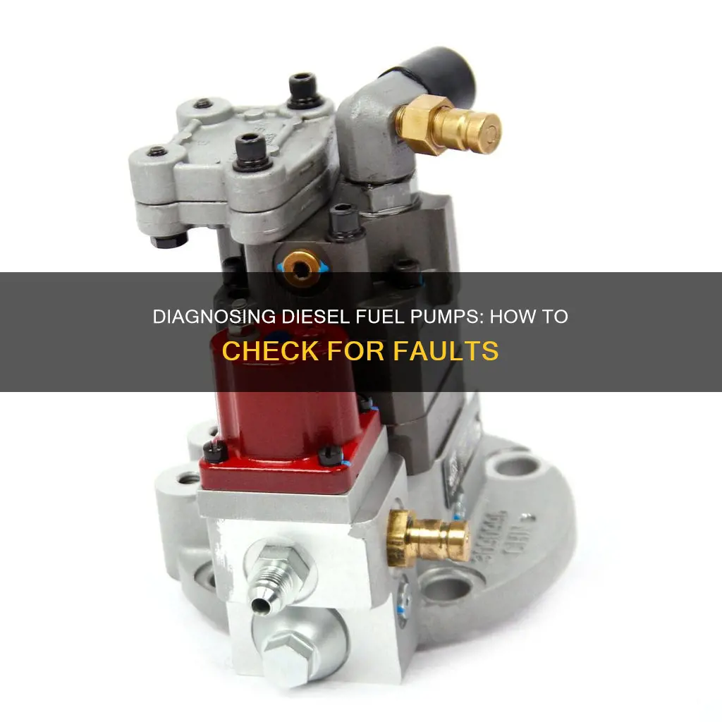 how to check a diesel fuel pump is working