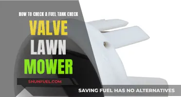 Lawn Mower Fuel Tank: Checking the Check Valve