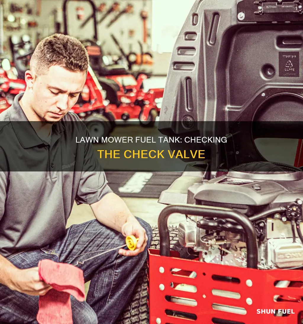 how to check a fuel tank check valve lawn mower