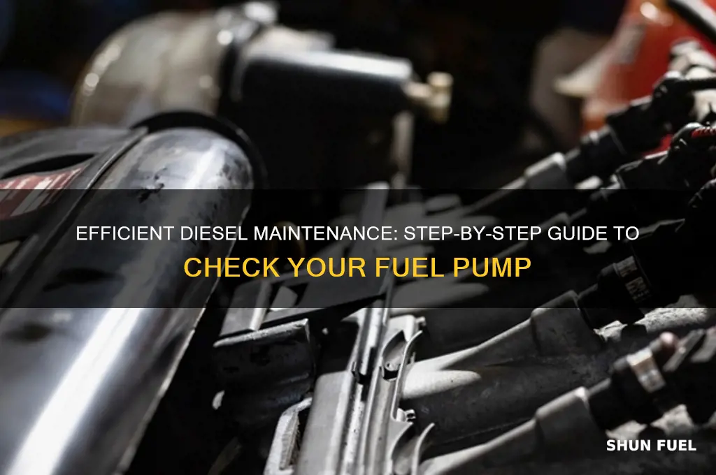 how to check diesel fuel pump