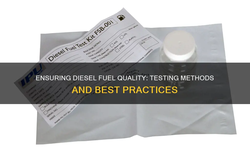 how to check diesel fuel quality